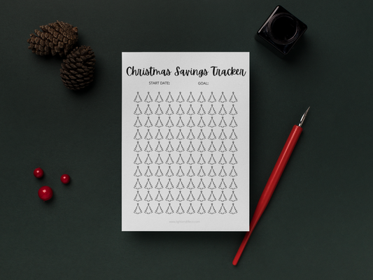 Downloadable Christmas Savings Tracker Bundle, 8.5x11 size